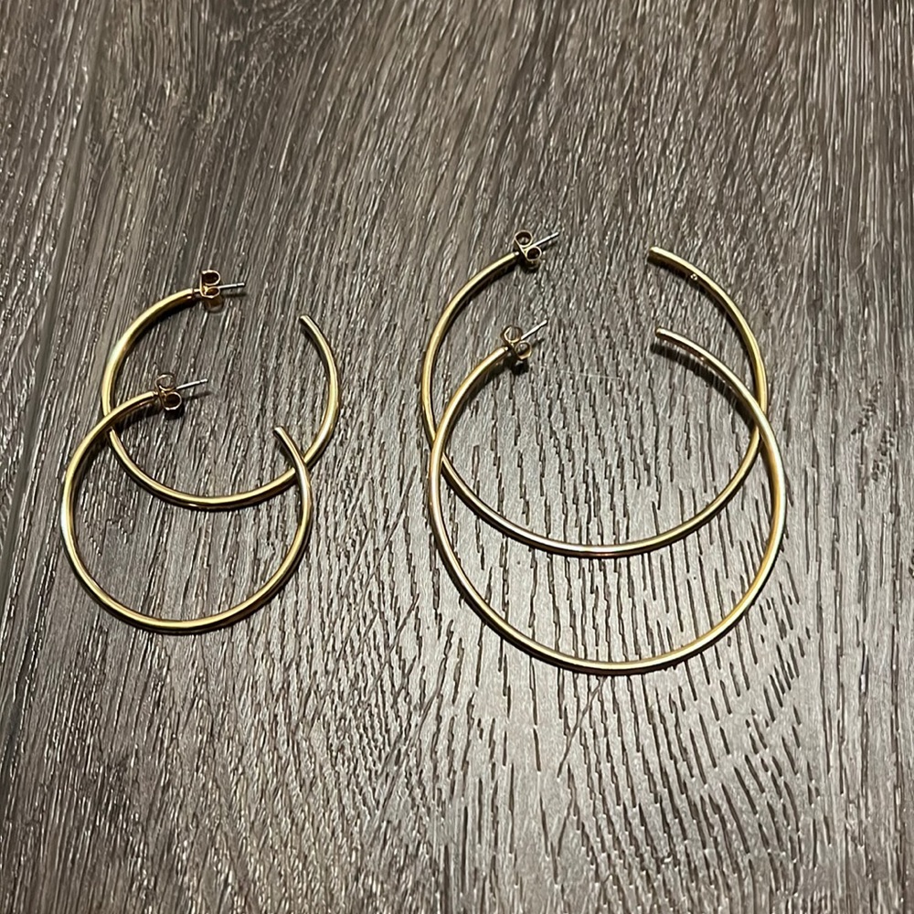 J.Crew Gold Hoops Set